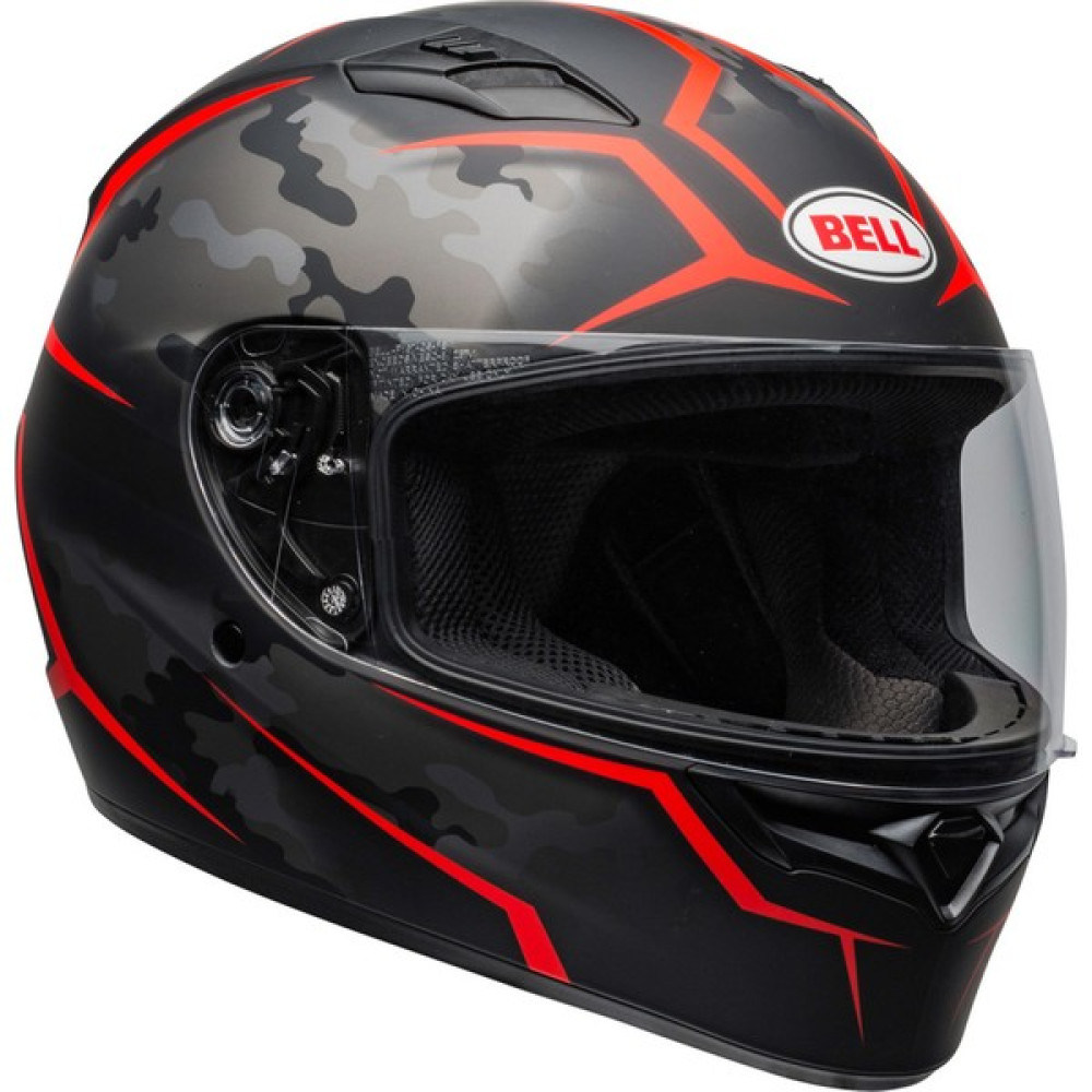 Bell Psqualıfıer Stealth Camo Mat Black Kask Red M - Kırmızı - Karbon Motorsiklet Kaskları Fiyatı