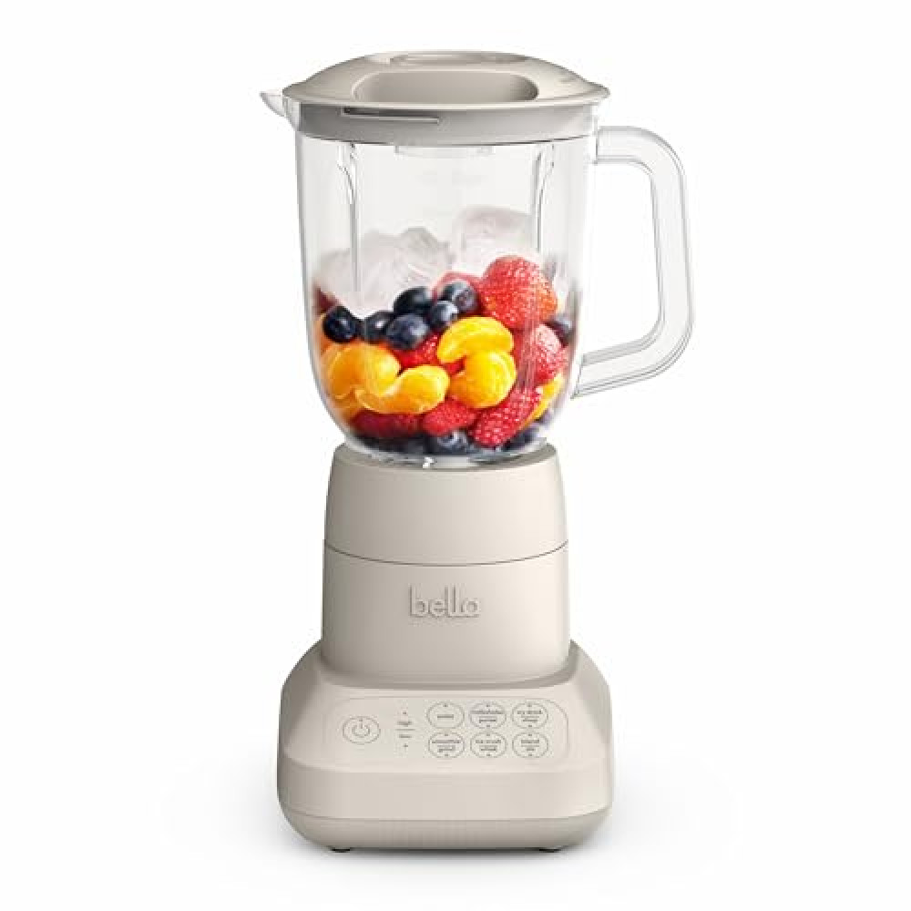 bella 10 Speed Countertop Blender, Juicer & Smoothie Maker, Fits-anywhere™ Kitchenware, Slim Flip & Store Design, Dishwasher Safe 48oz Capacity Pitcher & Lid, Stainless Steel Blade, 450 Watt, Oatmilk Kitchen Robots Fiyatı