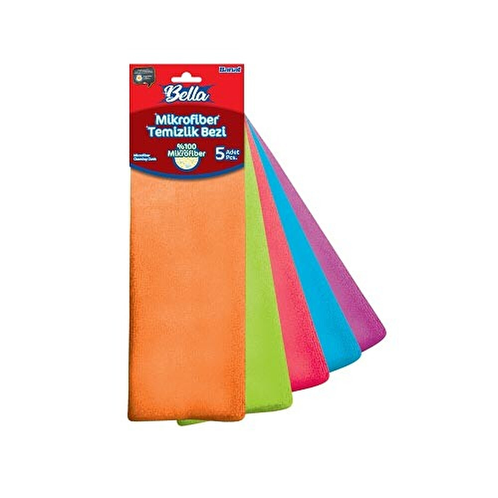 Bella 5'li %100 Mikrofiber Açık Temizlik Bezi Temizlik Malzemeleri Fiyatı