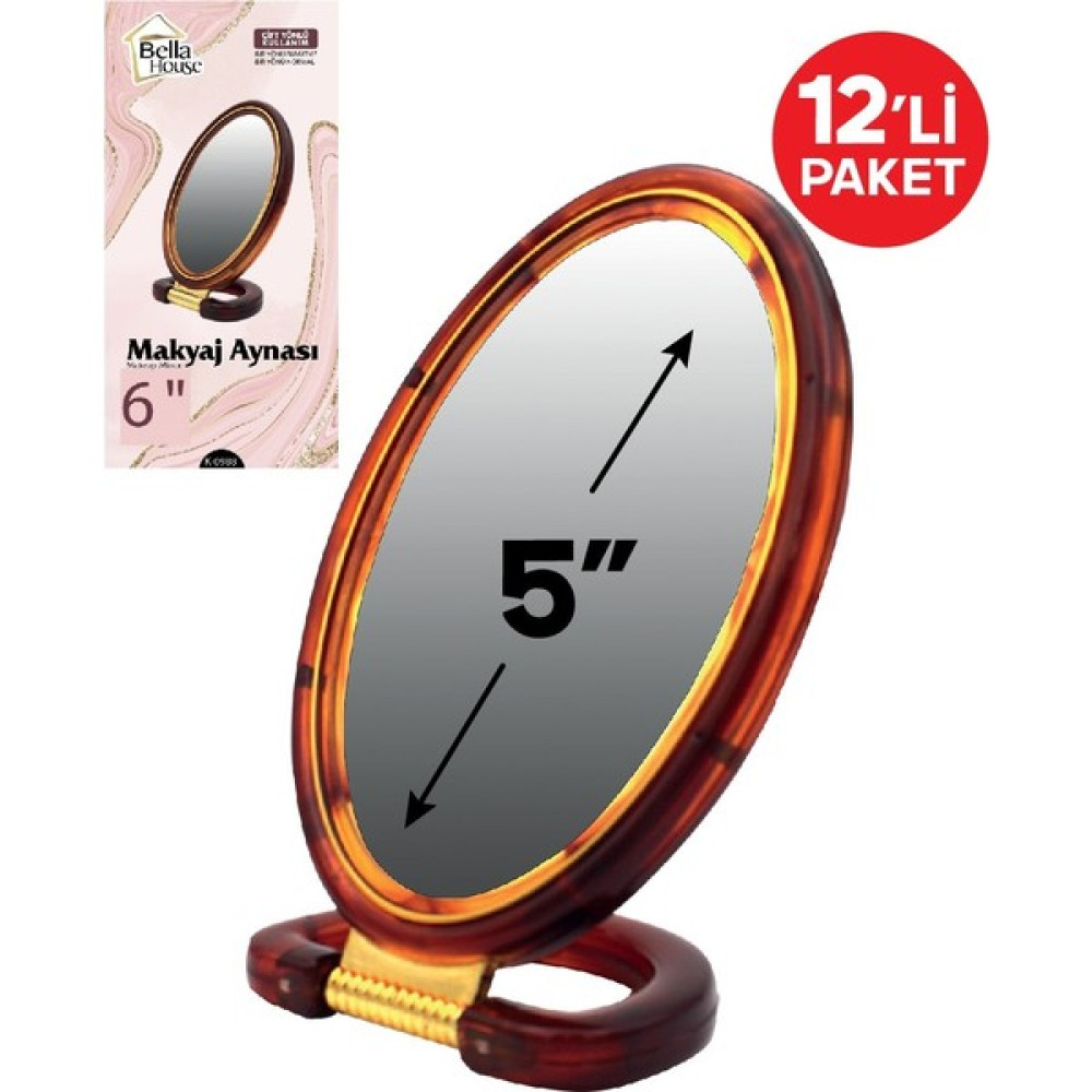 Bella House Çift Yönlü Büyüteçli Makyaj Ayna Avangard 5" K0964 12LI Paket Oto Boyaları Fiyatı
