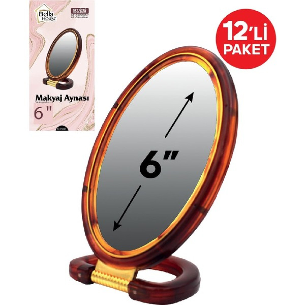 Bella House Çift Yönlü Büyüteçli Makyaj Ayna Avangard 6" K0988 12LI Paket Oto Boyaları Fiyatı