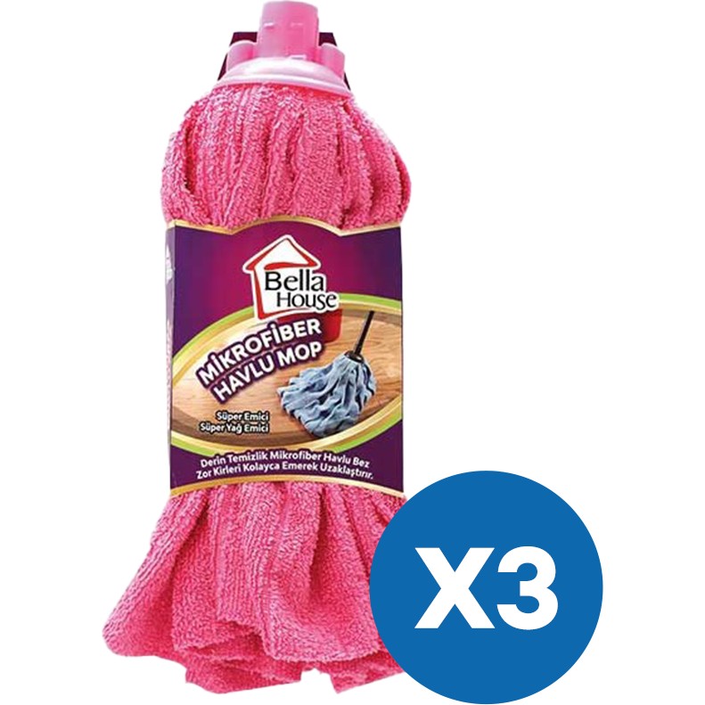 Bella House Mikrofiber Havlu Mop (3'lü Paket) El / Yüz Havlusu Fiyatı