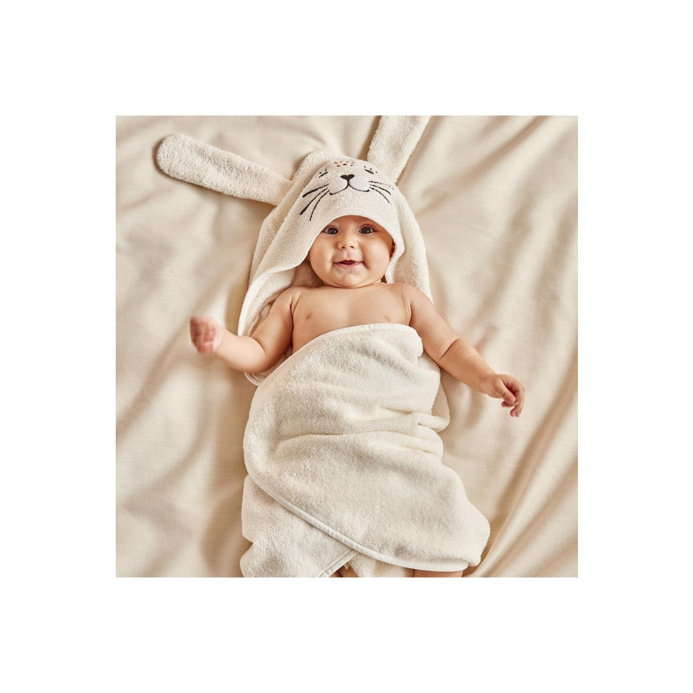 Bella Maison %100 Pamuk Rabbit Kundak Havlu Ekru (75X75 CM) Bebek Havlusu Fiyatı