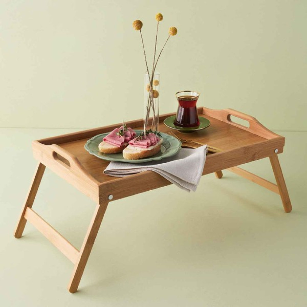 Bella Maison Balsa Ayaklı Bambu Tepsi 50 x 30 cm. Servis Tepsisi Fiyatı