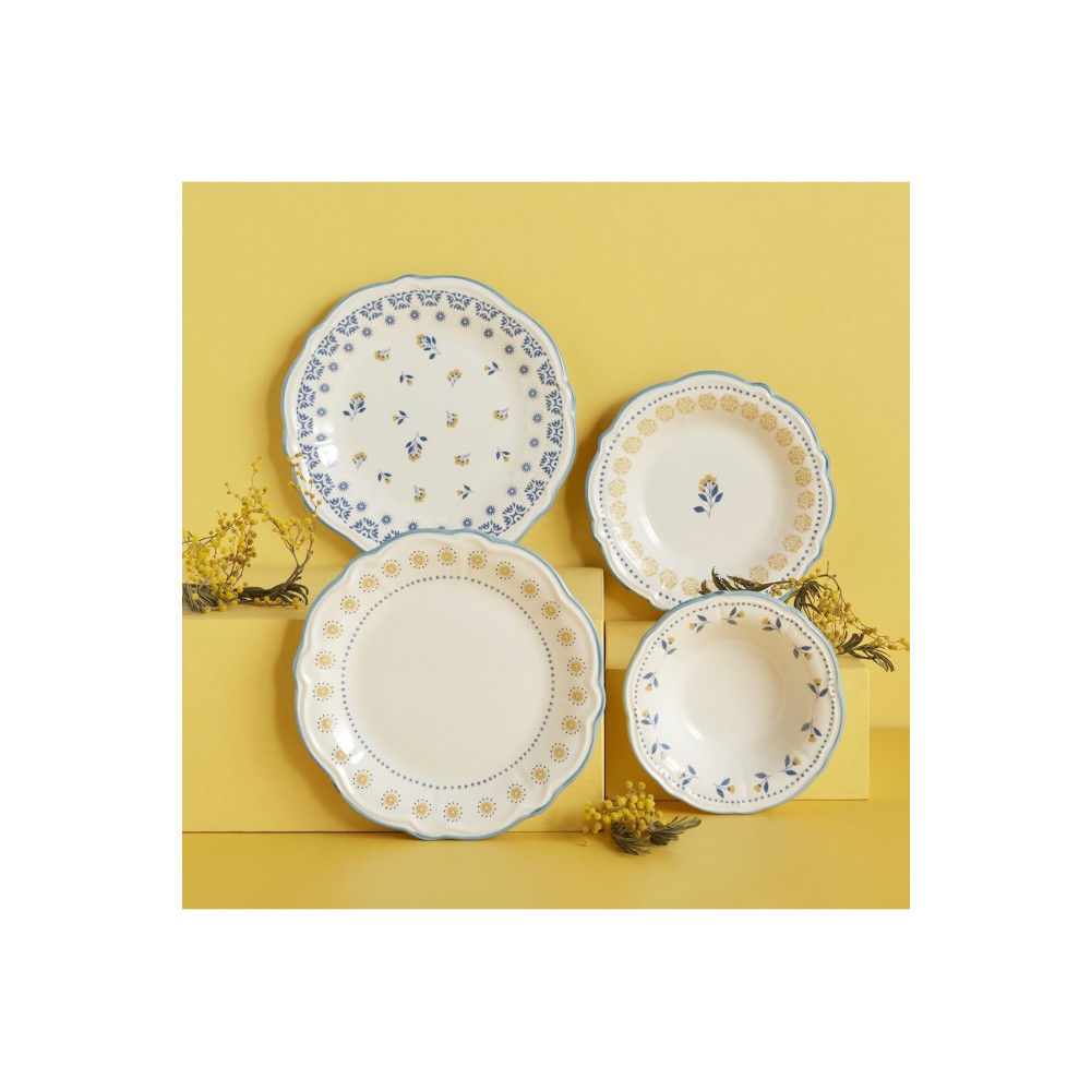 Bella Maison Mabel Stoneware 24 Parça 6 Kişilik Yemek Takımı Mavi Yemek Takımı Fiyatı