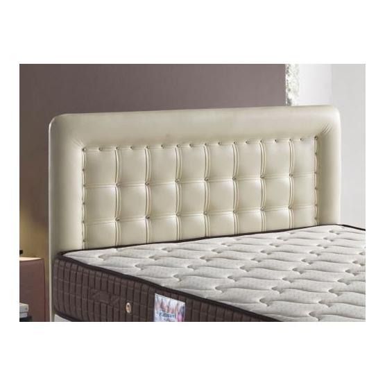 Belletto 150x200 cm Çift Kişilik Sandıklı Krem Deri Baza ve Başlık