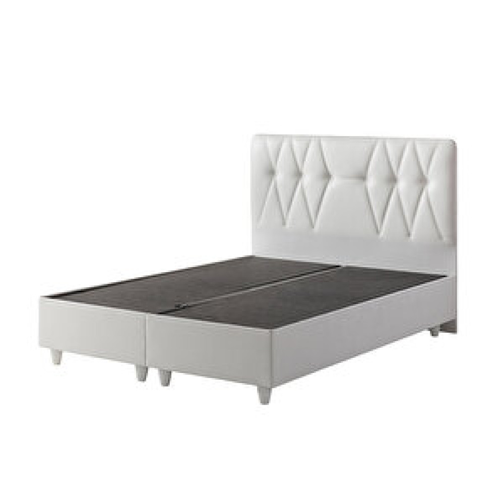 Belletto 160x200 Beyaz Derı Baza+başlık Baza Fiyatı