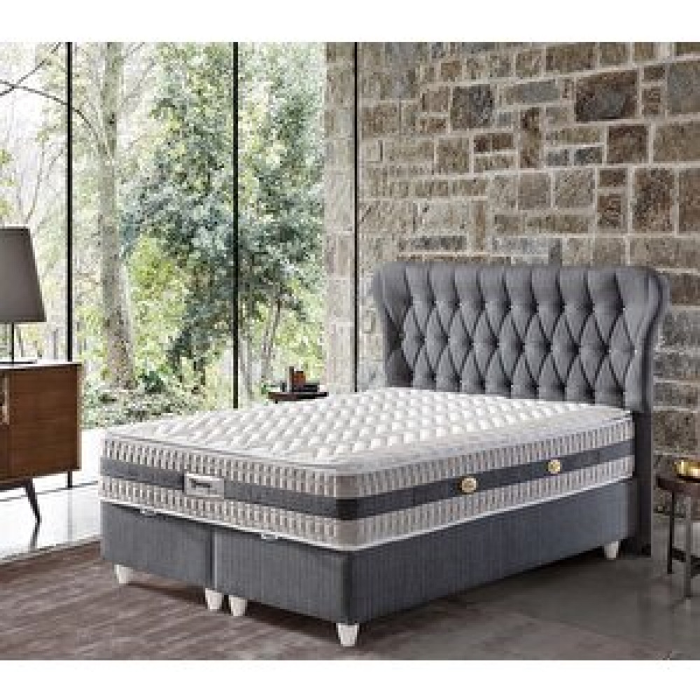 Belletto Çift Kişilik Çıkarılabilir Pedli Bahama Yatak + Baza + Başlık Set 150x200 cm Yatak Fiyatı