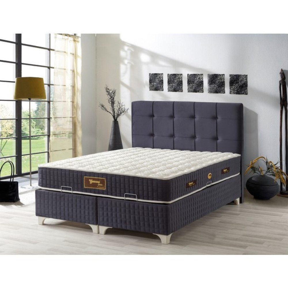Belletto Çift Kişilik Yatak+Baza + Başlık Takımı - Antrasit - 140 x 190 cm Baza Fiyatı