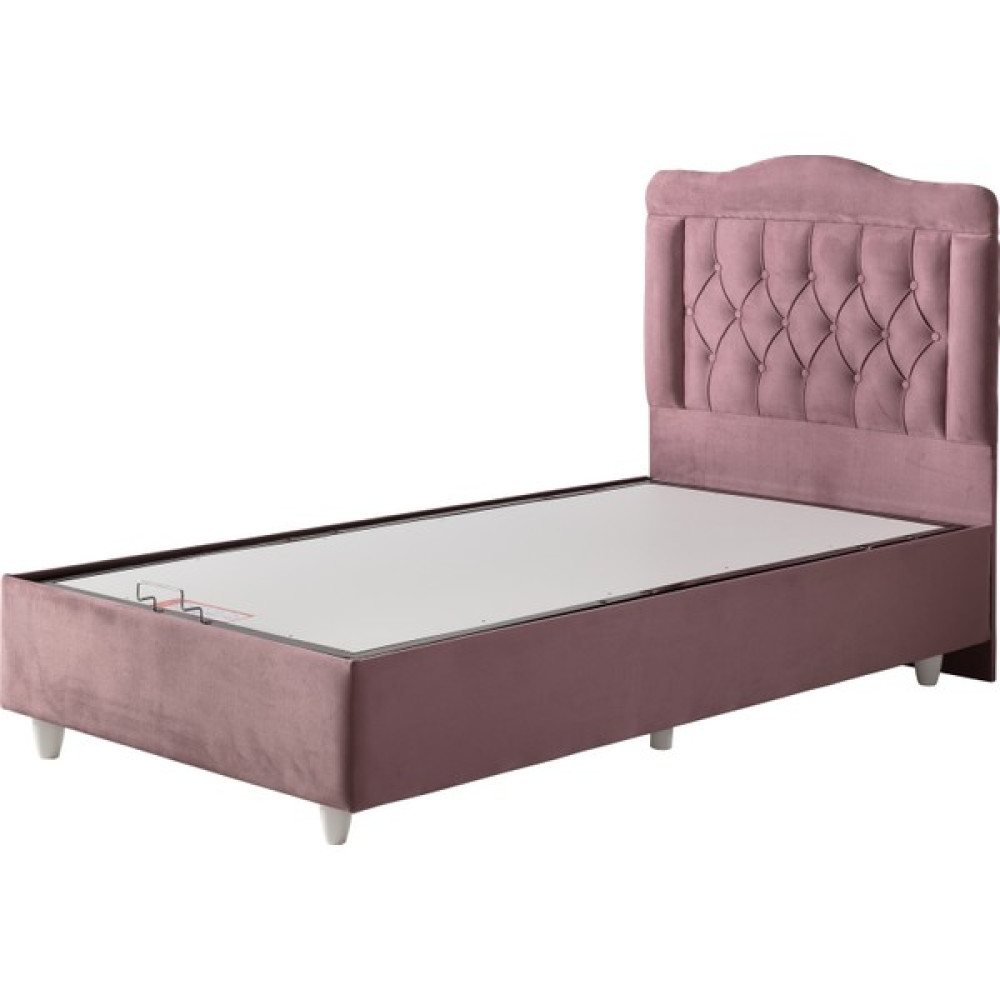 Belletto Tek Kişilik Pembe Vogue Lüx Kumaş Baza Ve Başlık 100 x 200 cm Baza Fiyatı