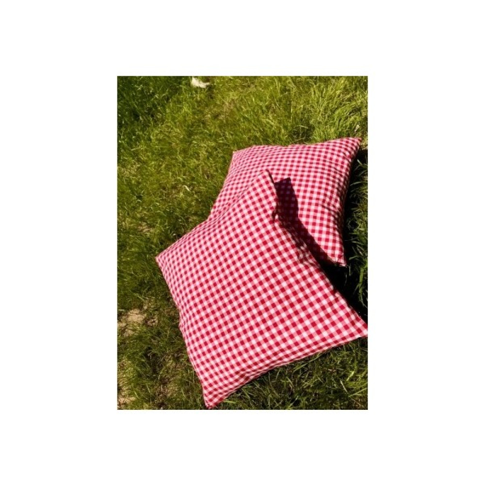 BELMOD Kırmızı Beyaz Ekose 50 x 50 cm Içi Dolgulu Yer Minderleri Minderler 2 Adet Salon & Oturma Odası Tekstili Fiyatı