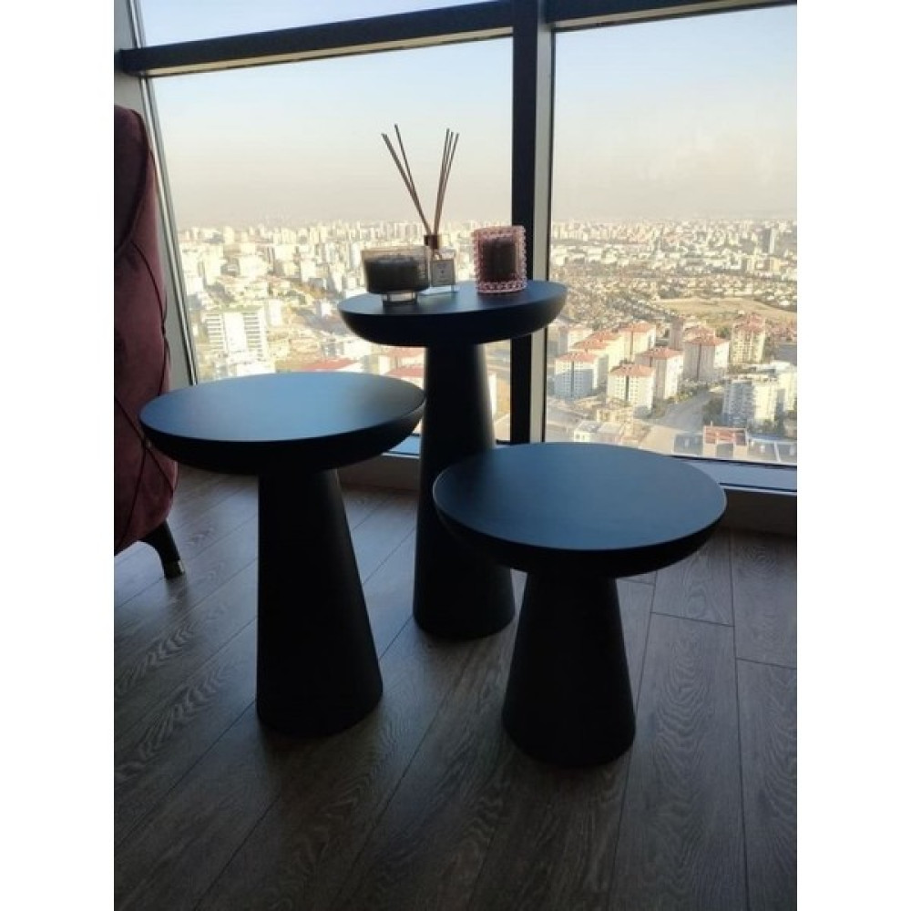 Belonti Home Belontii Home Mantar , Üçlü Siyah Zigon Sehpa Zigon Sehpa Fiyatı