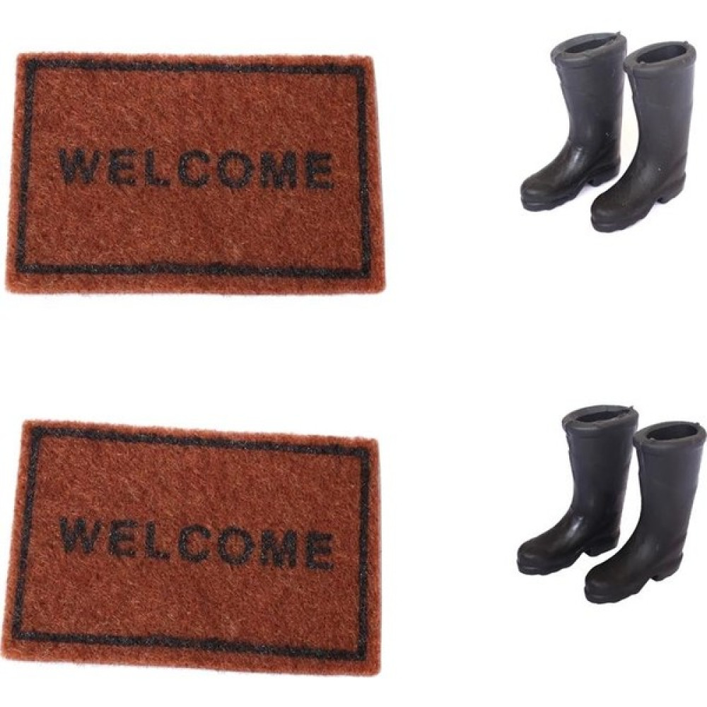 Belovee 4pcs 1:12 Dollhouse Rain Boot & Poseormat Bebekler Için Ev Odası Dekorasyon Oyuncak (Yurt Dışından) Bebek Oyuncakları Fiyatı