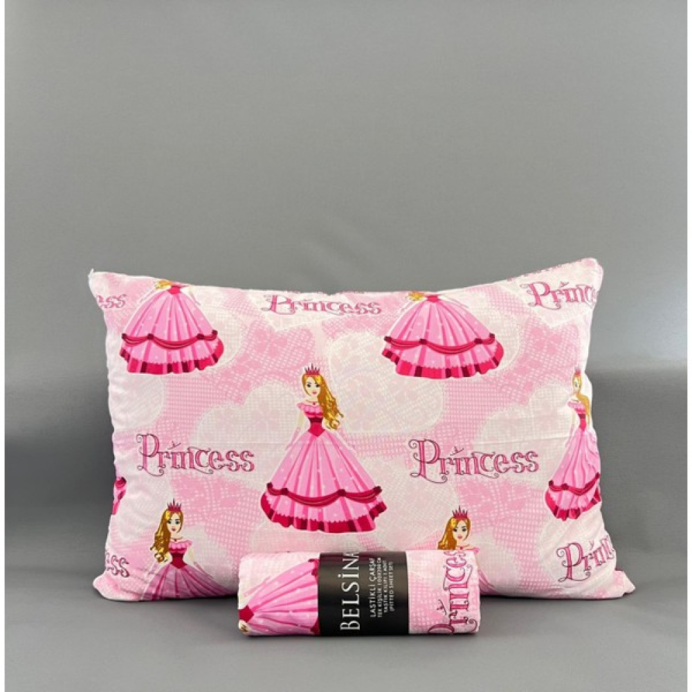 Belsina Pamuklu Tek Kişilik Lastikli Çarşaf Takımı ( 1 Adet Yastık Kılıflı ) - 100x 200 cm - Pembe Çarşaf Fiyatı