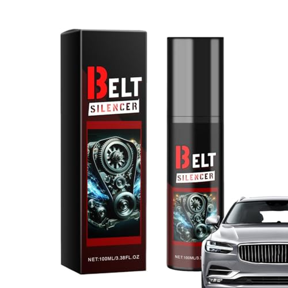 Belt Dressing Spray Automotive - 100ml Car Belt Noise Spray | Automobile Engine Belt Silencer | Squeaking Belt Noise Spray | Vehicle Belt Lubricant | Lubrication & Silencer Spray For Car Maintaining