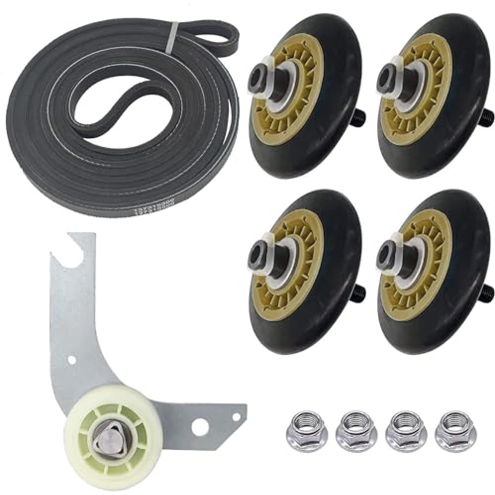 Belt Replacement For Frigidaire FAQG7077KN0 FAQG7077KR0 FAQG7077KW0 FARG1011MW0 FAQG7111LW0 FARG1011MW1 FARG4044MW0 FAQG7111LW1 FARE1011MW0 FARE1011MW1 FARE4044MW0 FARE4044MW1 FARG1011MW2 Dryer
