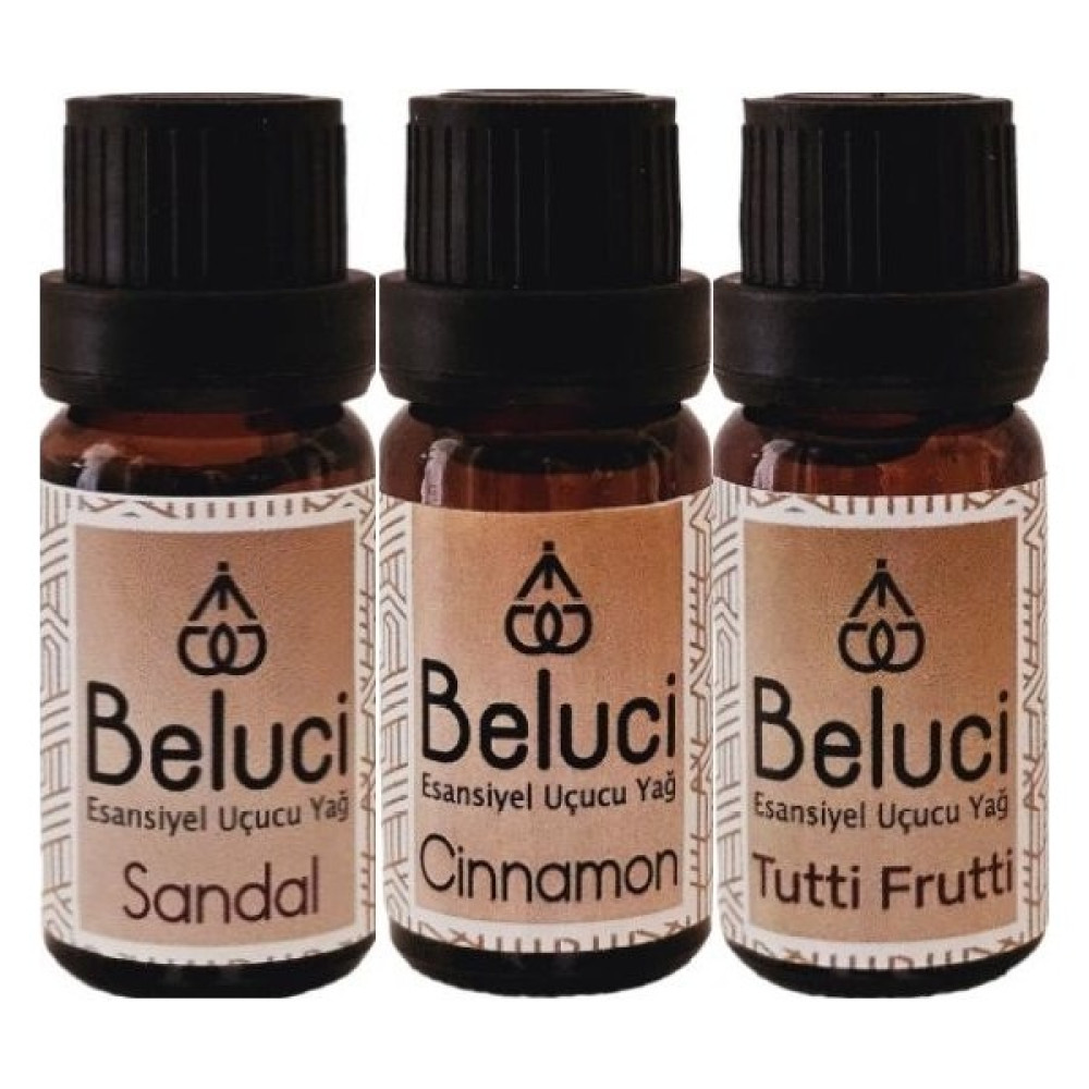 Beluci Sandal Ağacı + Tarçın + Tutti Furutti Uçucu Buhurdanlık Yağı Oda Kokusu Aromaterapi Set ( 3 Adet x 10 ml ) Oto Boyaları Fiyatı