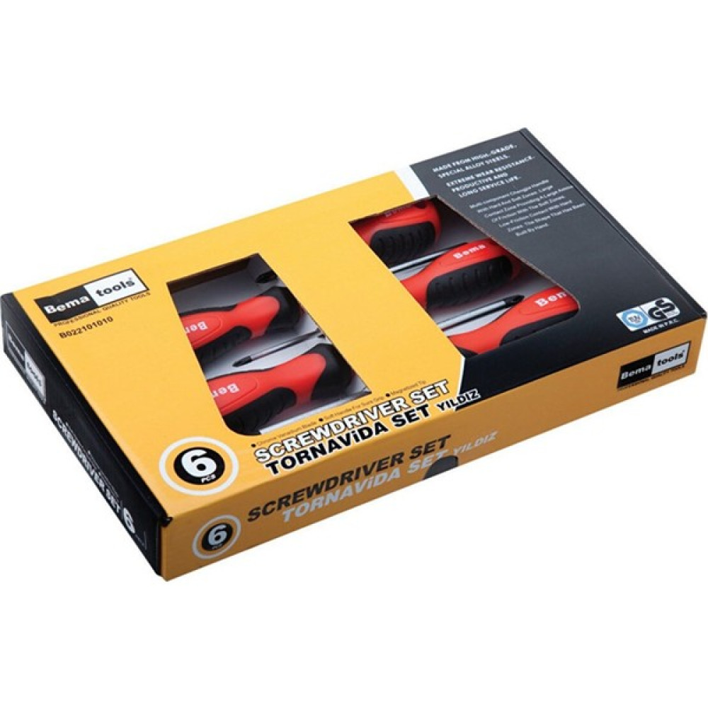 Bema Tornavida Set Yıldız 6 Parça - 6 mm - Kırmızı Oto Boyaları Fiyatı