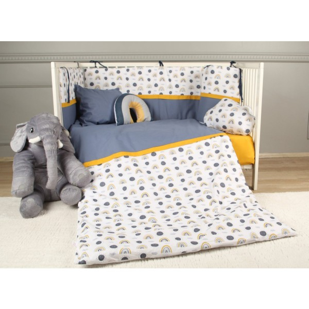Bemolya Bebek Beşik Uyku Seti Aslan Desenli Bebek Beşik Korumalığı Yeni Doğan Bebek 80/130 - Renkli - 80 x 130 cm Bebek Uyku Seti Fiyatı