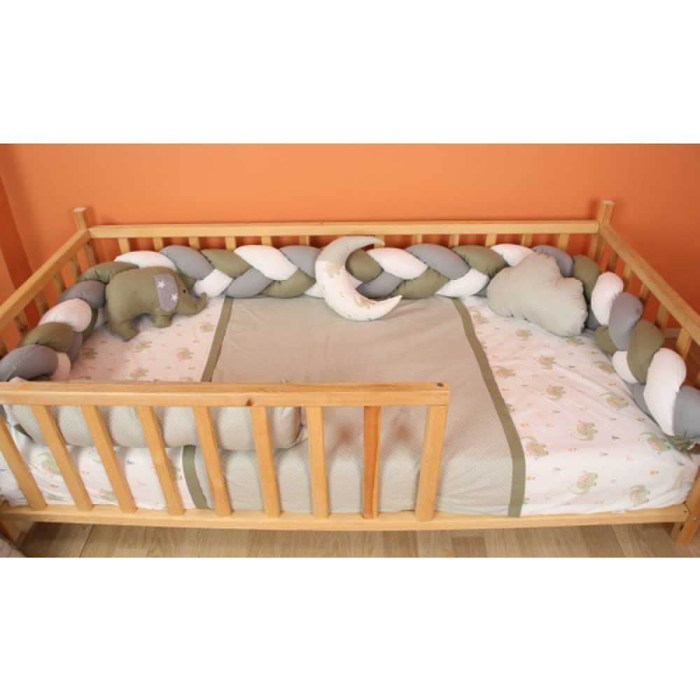 Bemolya Montessori Uyku Seti Haki Baby Bear Montessori Örgü Uyku Seti Ayıcık Örgülü Pamuk Bebek Çocuk 90/190 Bebek Uyku Seti Fiyatı