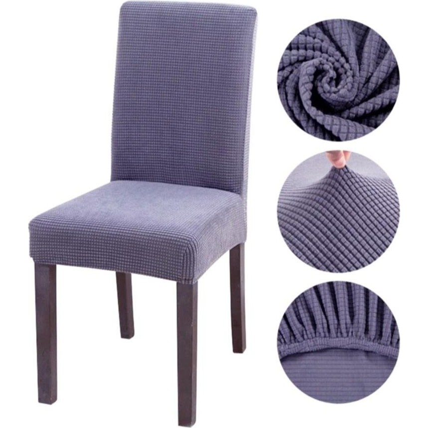 Bemrax Piti Kare Desenli Sandalye Kılıfı - 45 x 45 x 50 cm - Lila Standart Sandalye Fiyatı