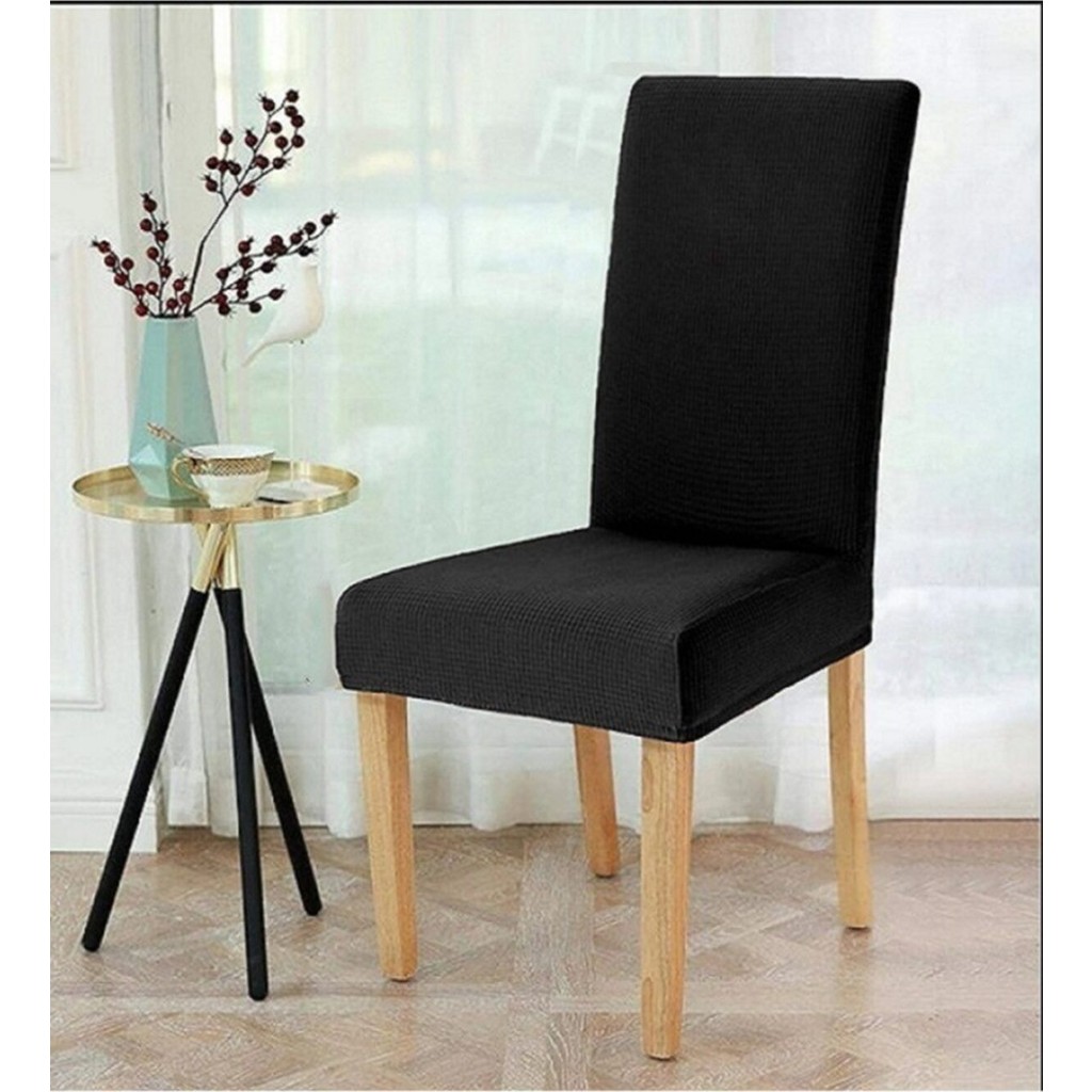 Bemrax Piti Kare Desenli Sandalye Kılıfı - 45 x 45 x 50 cm - Siyah Standart Sandalye Fiyatı