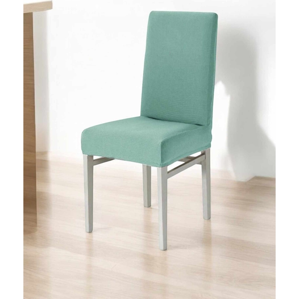 Bemrax Piti Kare Desenli Sandalye Kılıfı - 45 x 45 x 50 cm - Turkuaz Standart Sandalye Fiyatı