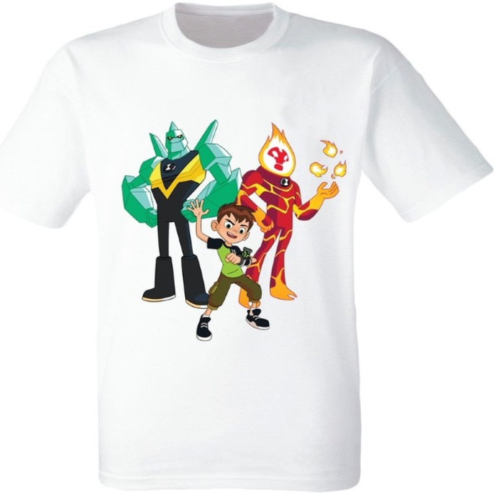 Ben 10 Baskılı Beyaz Tişört Erkek Çocuk T-shirt Fiyatı