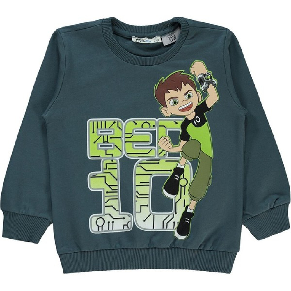 Ben 10 Erkek Çocuk Sweatshirt 2-5 Yaş Antrasit Erkek Çocuk Sweatshirt Fiyatı