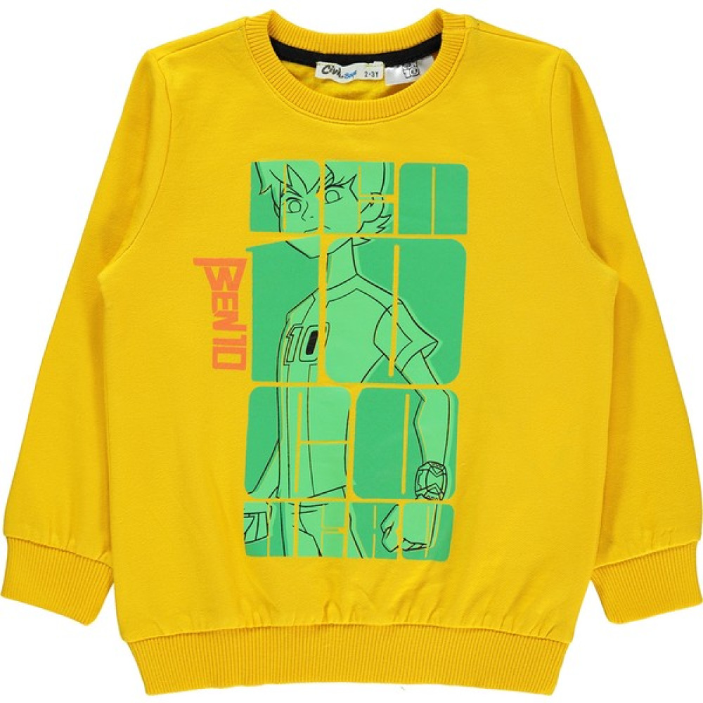 Ben 10 Erkek Çocuk Sweatshirt 2-5 Yaş Hardal Erkek Çocuk Sweatshirt Fiyatı