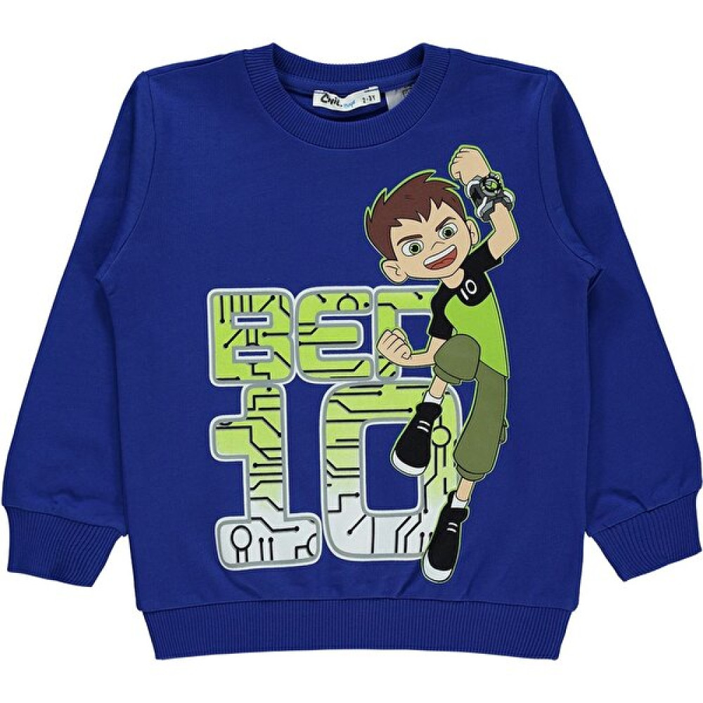 Ben 10 Erkek Çocuk Sweatshirt 2-5 Yaş Saks Mavisi Erkek Çocuk Sweatshirt Fiyatı