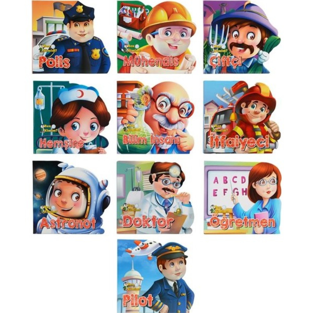 Ben Kimim ? Meslekler +2 Yaş Kitap Seti Okul Öncesi Eğitici & Öğretici Kitaplar Fiyatı