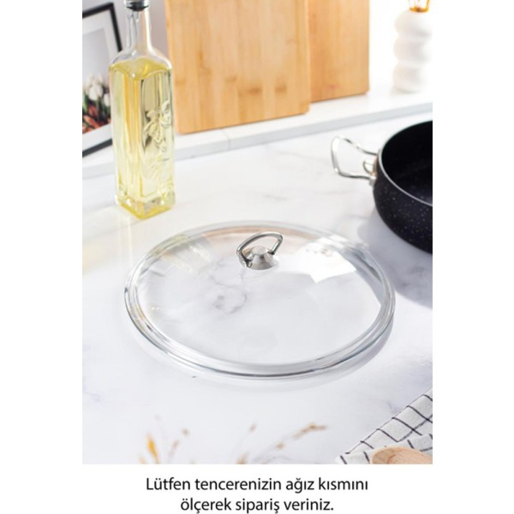 Bena Life 28 Cm Tencere Tava Sahan için Metal Kulplu Cam Kapak (TÜM TENCERELERE UYUMLUDUR) Tencere / Tava Setleri Fiyatı