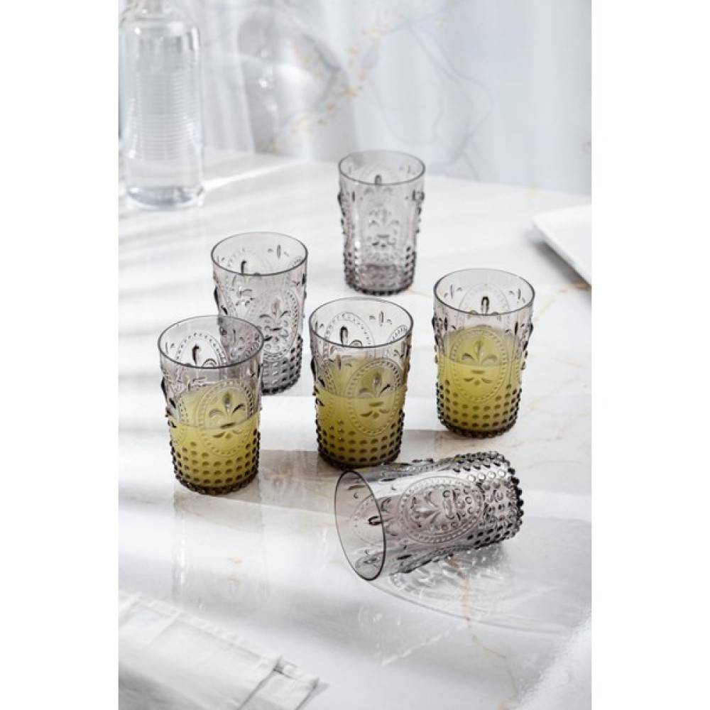 Bena Life Akrilik Füme 6'lı Kısa Bardak & Su Meşrubat Kahve Yanı Bardağı 400 ml ( Cam Değildir ) Fincan / Bardak / Kahve Takımı Fiyatı