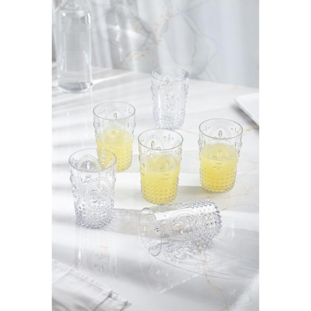 Bena Life Akrilik Şeffaf 6'lı Kısa Bardak & Su Meşrubat Kahve Yanı Bardağı 400 ml ( Cam Değildir ) Fincan / Bardak / Kahve Takımı Fiyatı
