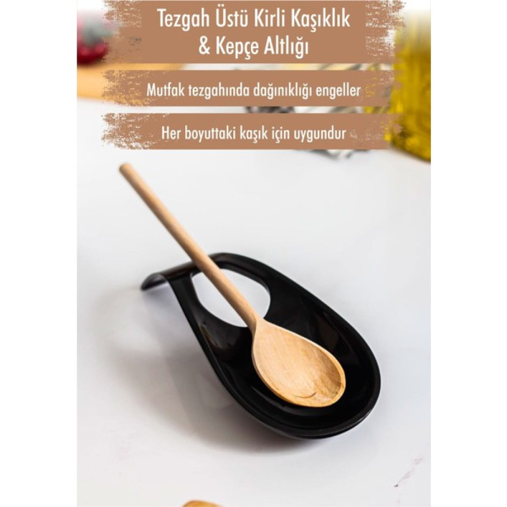 Bena Life Akrilik Siyah Tezgah Üstü Kirli Kaşıklık & Kepçe Altlığı Pratik Mutfak Gereçleri Fiyatı