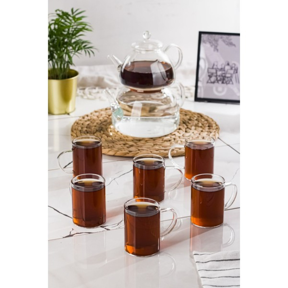 Bena Life Cam Çaydanlık ve Cam Kupa Seti Cam Bardak Çay Kahve Takımı (9 Parça) Çay / Çaydanlık Setleri Fiyatı