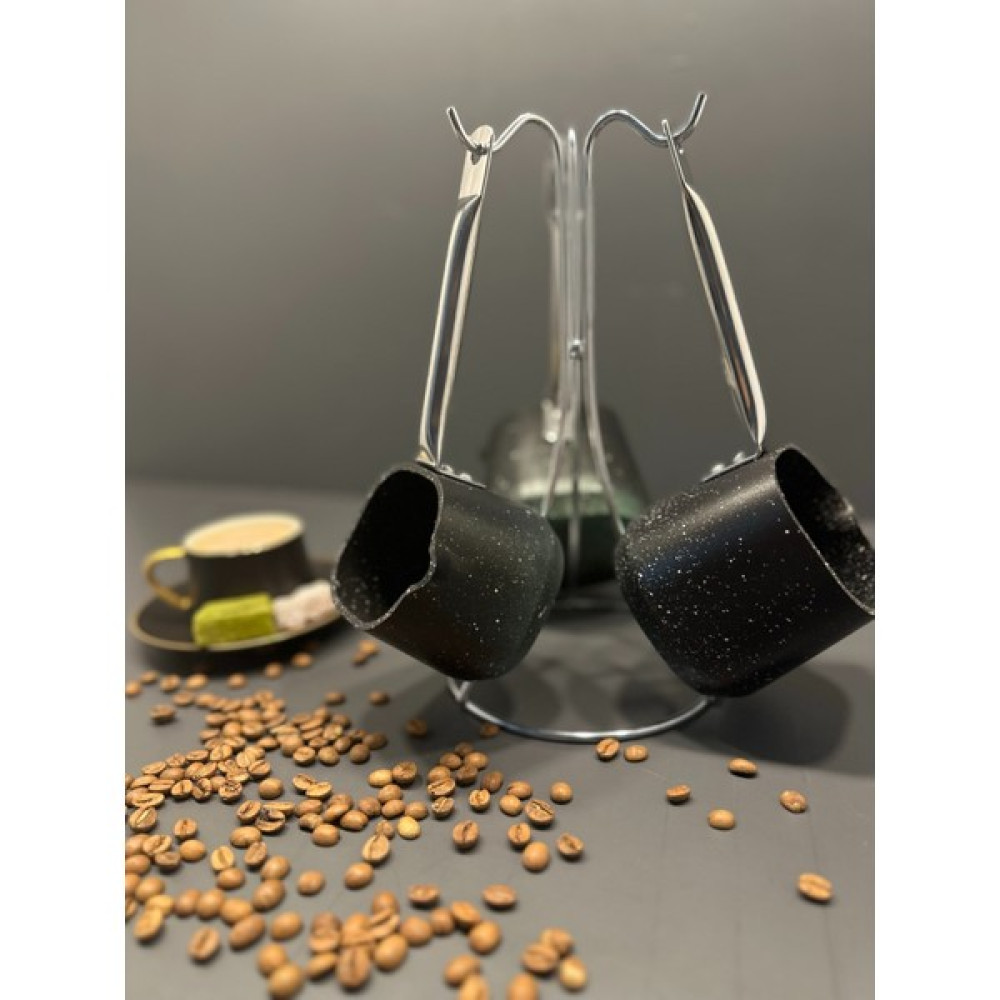 Bena Life Granit 3'lü Cezve Takımı Metal Kulplu Cezve Takımları Fiyatı