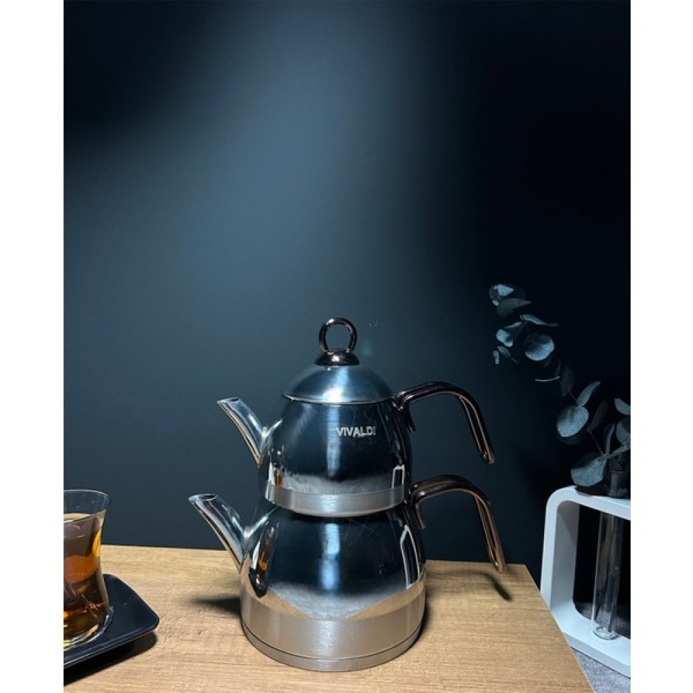 Bena Life Premium 4 Parça Çaydanlık 18/10 Paslanmaz Çelik Çaydanlık Takımı Mini Boy Çay / Çaydanlık Setleri Fiyatı