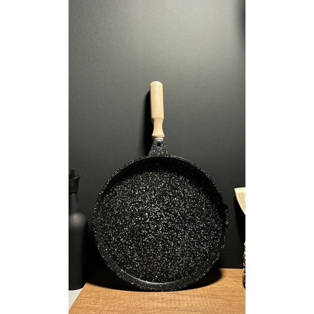 Bena Life Tek Taraflı Granit Döküm Gözleme ve Izgara Tava 35 cm Derin - Siyah Tavalar Fiyatı