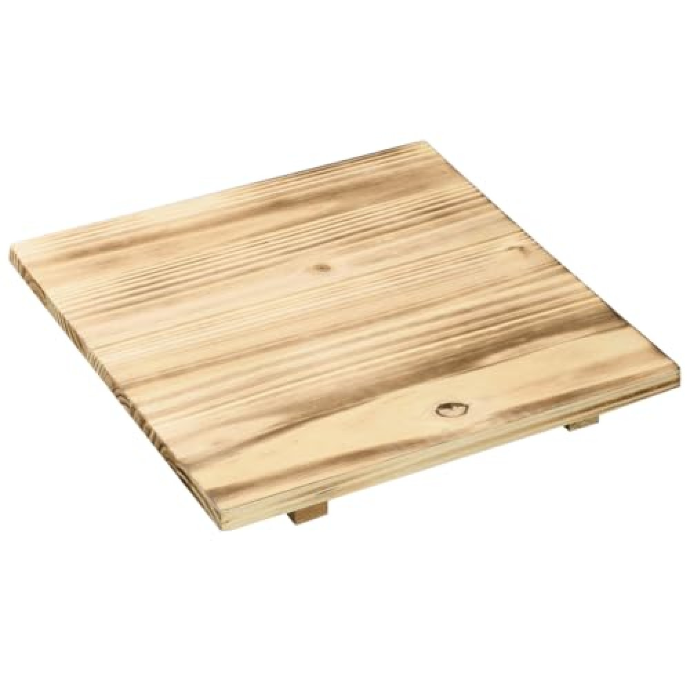 BENECREAT Clay Board Wooden Matting Board, Square Ceramic Clay Drying Board, Tan Clay Drying Board for Shaping and Carving, Ceramic Clay Drying, 24x24cm