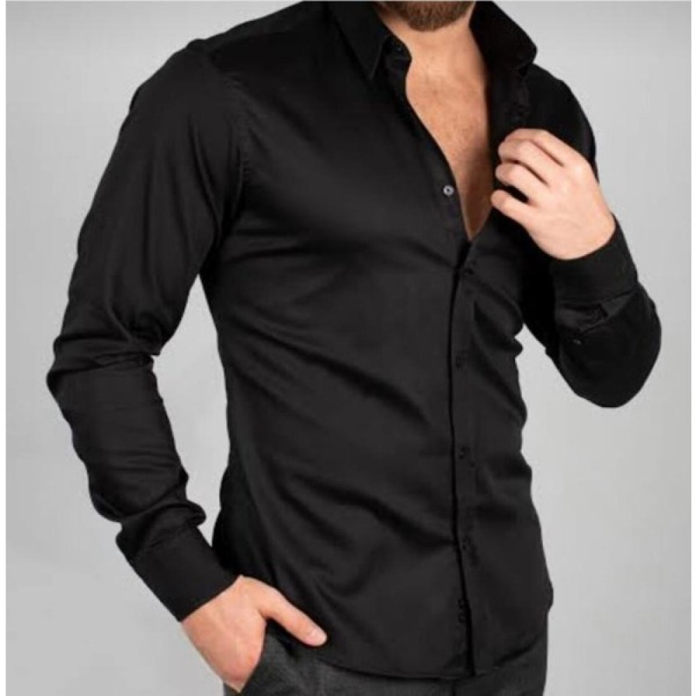 Benesse Slim Fit Siyah Dacron Gömlek Erkek Gömlek Fiyatı