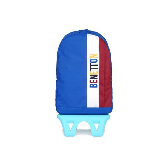 Benetton 70065 Mavi Bordo İki Bölmeli Tekerlekli Sırt Çantası Unisex Sırt Çantası Fiyatı