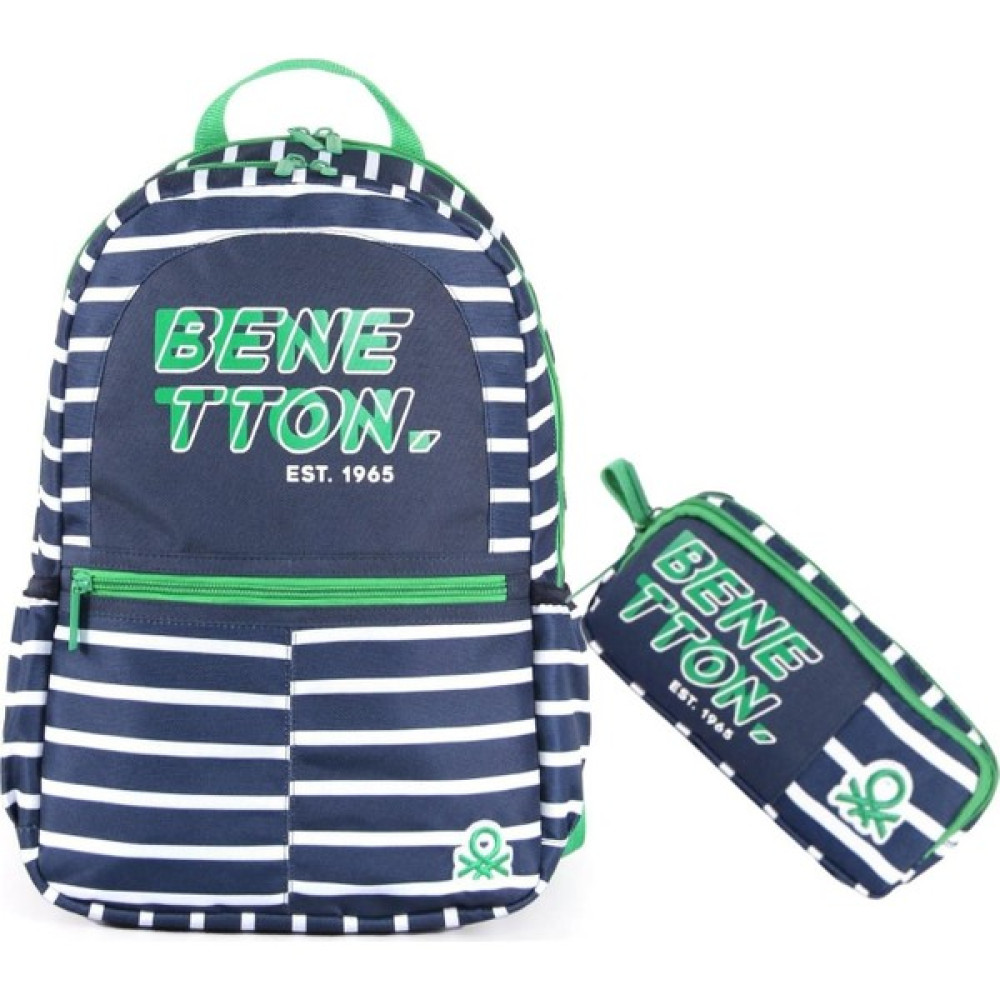 Benetton Laptop Bölmeli Okul Sırt Çantası 3 Bölmeli+Kalemlik Okul Çantası Fiyatı