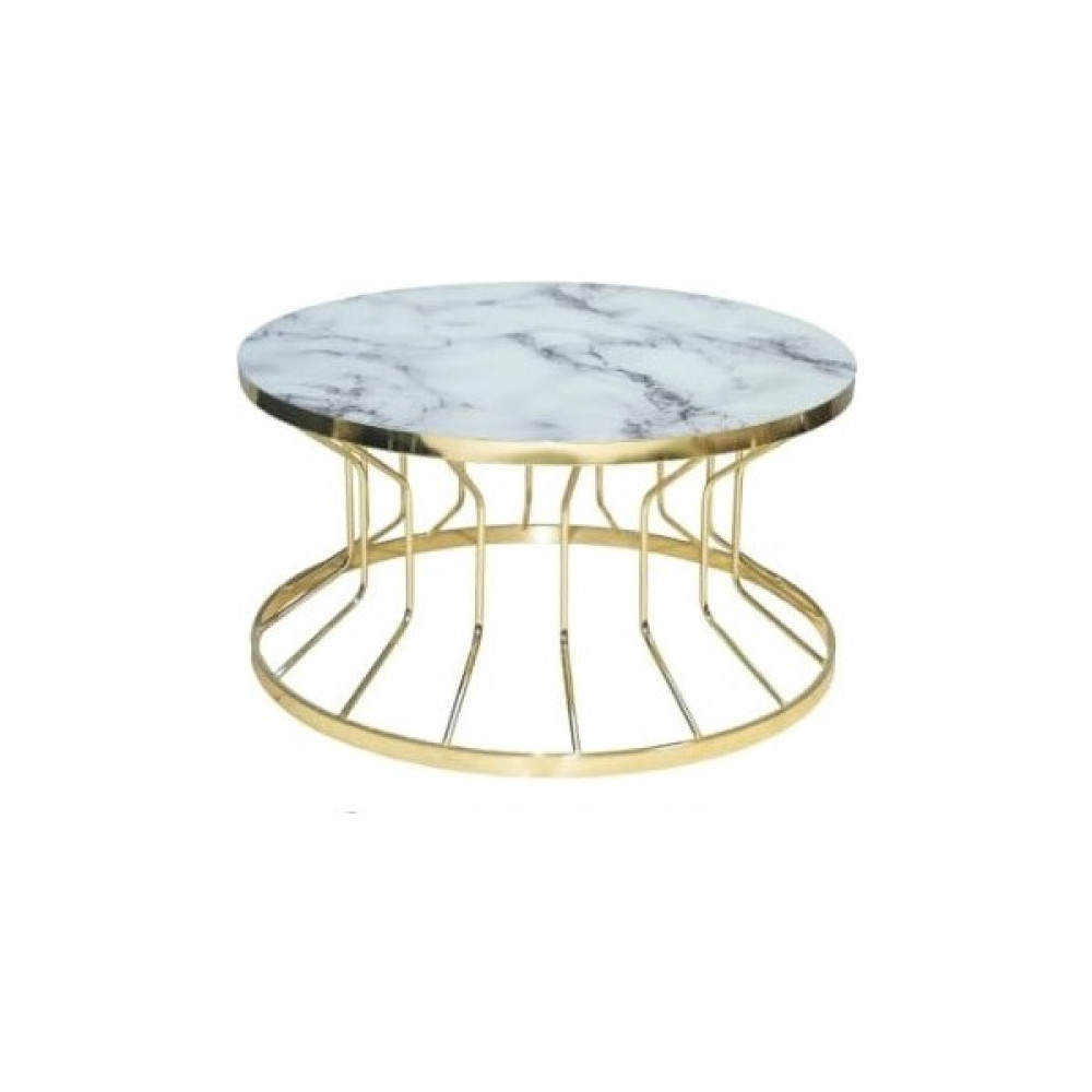 Bengi Ticaret Brc Orta Sehpa Bufalo Model Beyaz Mermer Temper Cam Metal Çelik Gold Renk Kaplama El Yapım - gold-beyaz mermer - farklı renkler Orta Sehpa Fiyatı