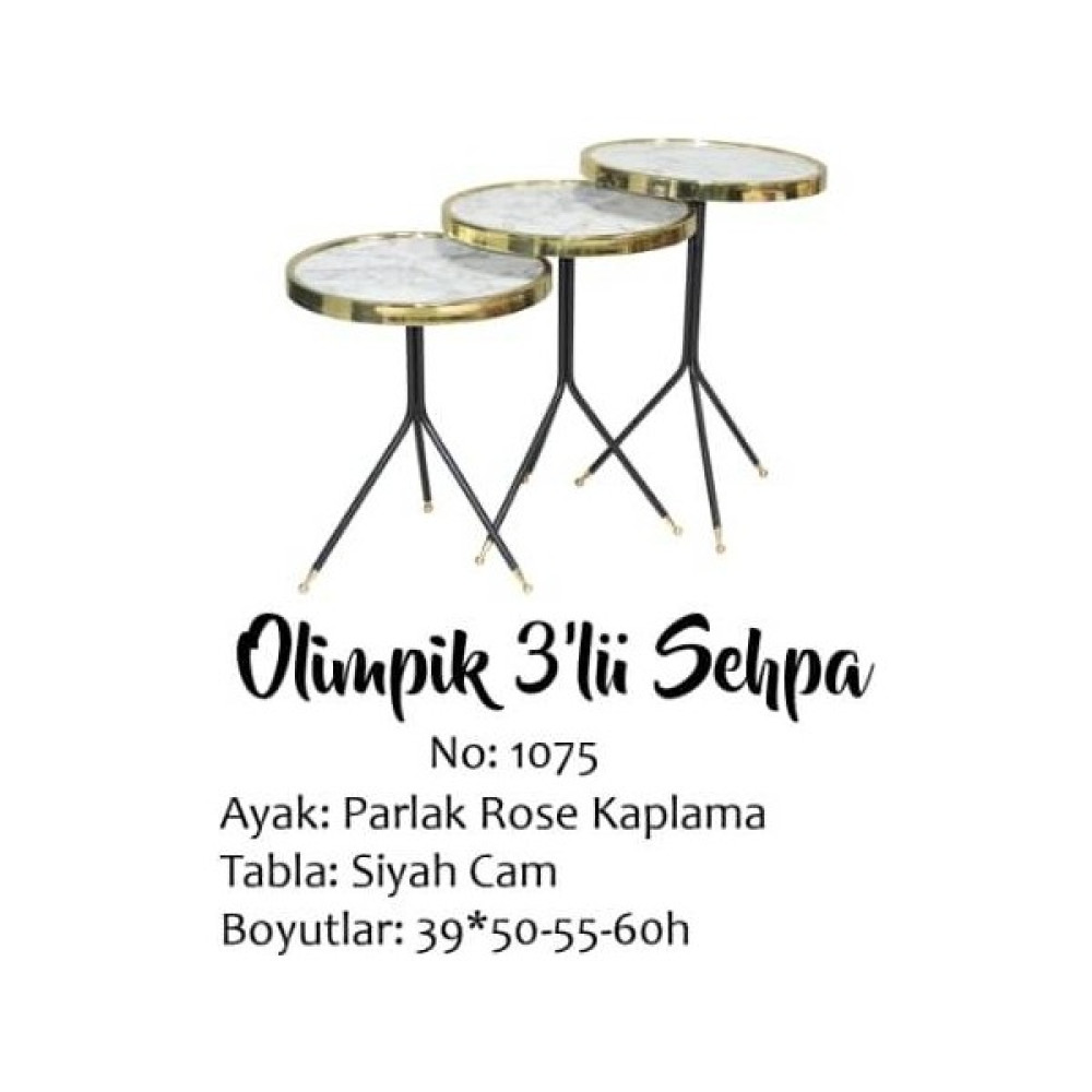 Bengi Ticaret Brc Zigon Olimpik Model Beyaz Mermer Metal Transmisyon Gold Kaplama Ayak El Yapım - beyaz mermer siyah metal ayak Zigon Sehpa Fiyatı