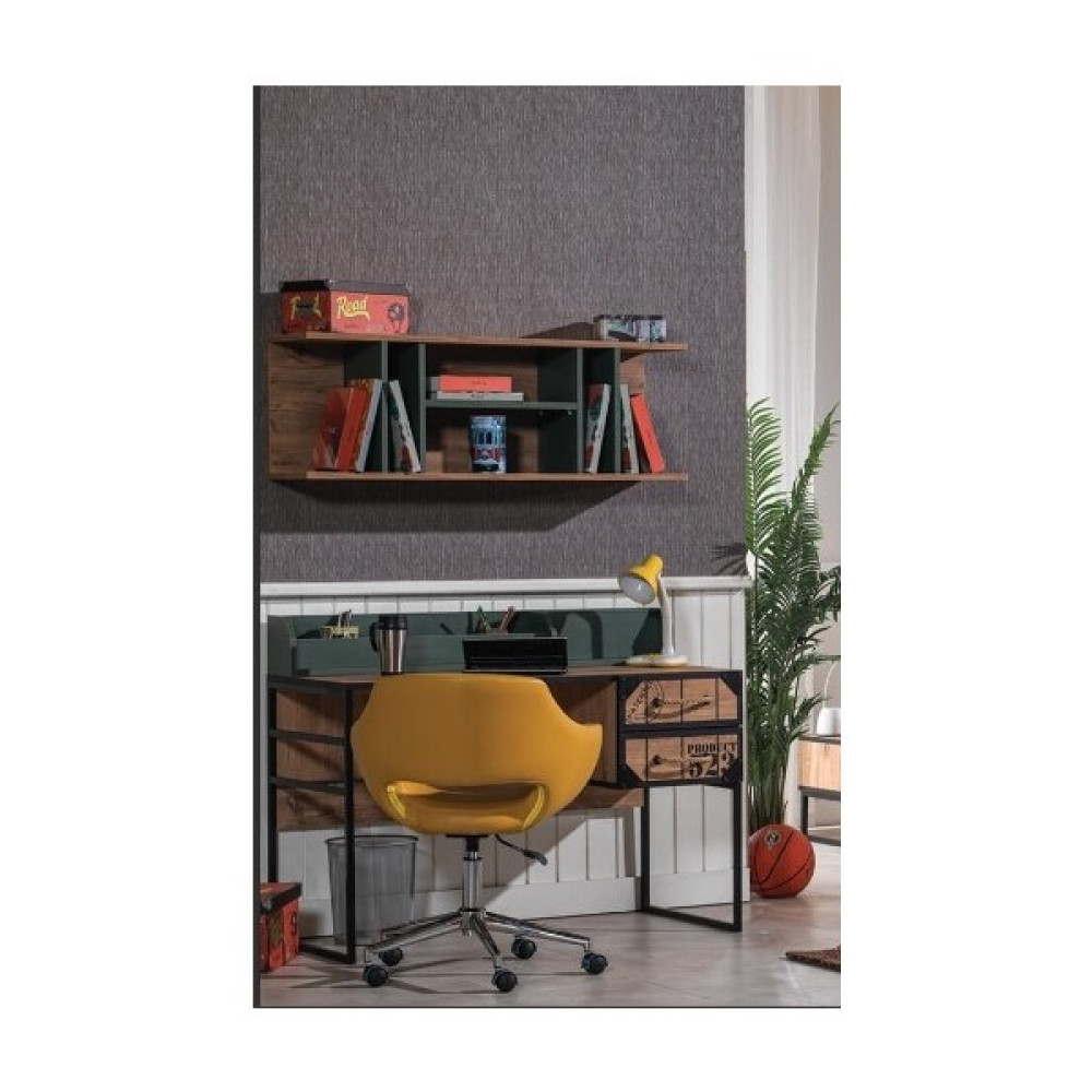 Bengi Ticaret Çalışma Masa Urlu Loft Model ve Koltuk Demonte Metal Ayak Ürün El Yapım - 121*62*92 üst 120*62*92 - Ceviz Çalışma Masası Fiyatı