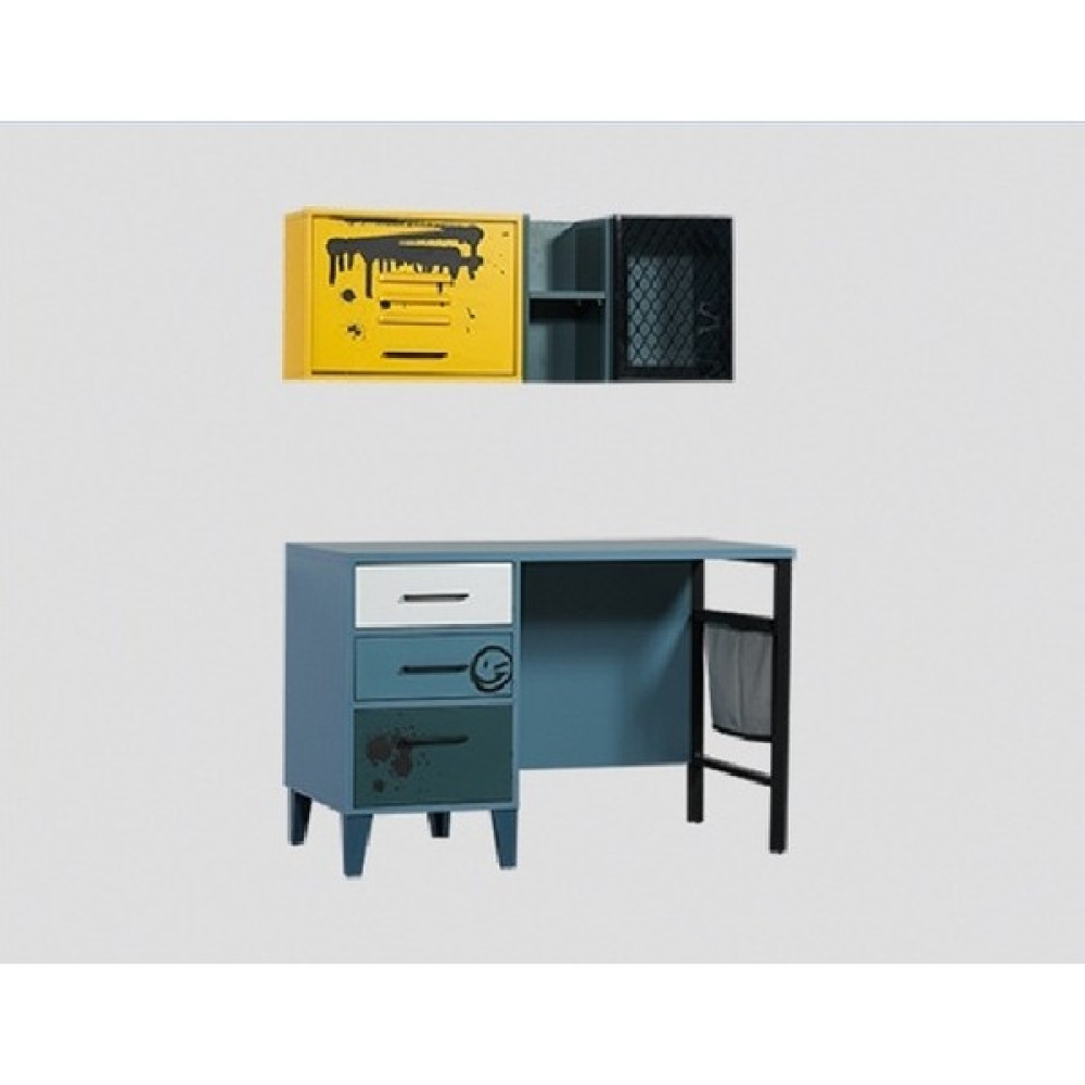 Bengi Ticaret Çalışma Masa Urlu Mix Sarı Inovasyon Model 1 Kalite Suntalem Demonte Ürün.el Yapım - 120 x 60 x 80 cm - Renkli Çalışma Masası Fiyatı