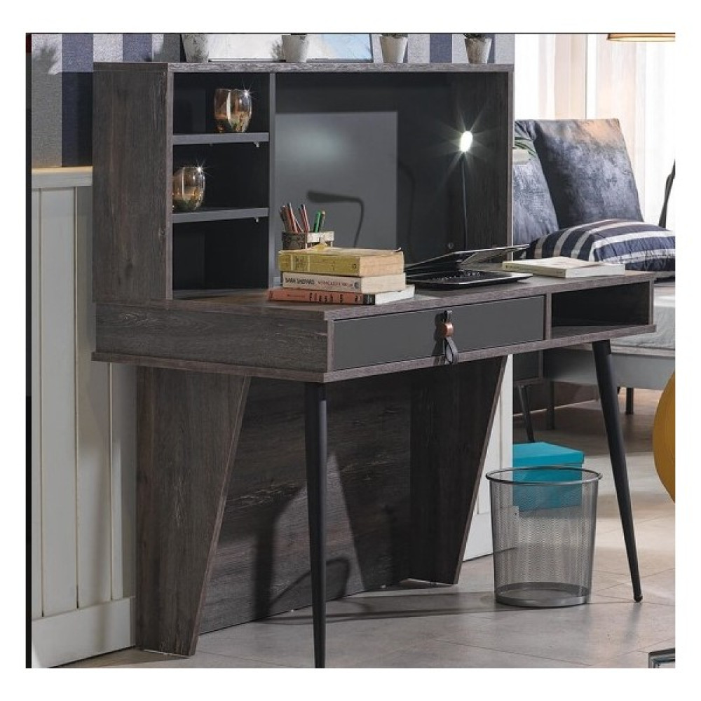 Bengi Ticaret Çalışma Masa Urlu Polo Frig Model Kitaplık-Koltuk USB Giriş1 Kalite Demonte - 120*60*121---46*47*46 - Antrasit Çalışma Masası Fiyatı