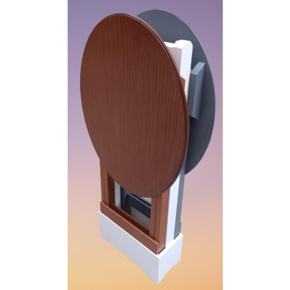 Bengi Ticaret Çanta Zigon Sehpa Oval Model Ikili Takım Ahşap Mdf Gri ve Ceviz Renk Uyumu El Yapımı - gri ceviz Zigon Sehpa Fiyatı